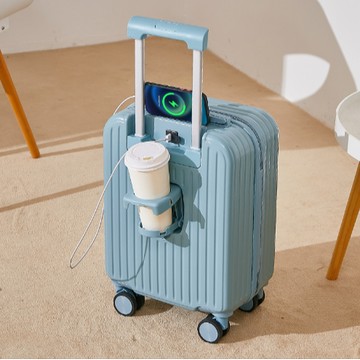 【家寵LOVEHOME】 LOVEHOME 拉桿新款耐摔輕音輪 登機箱 行李箱 20吋 - 藍色