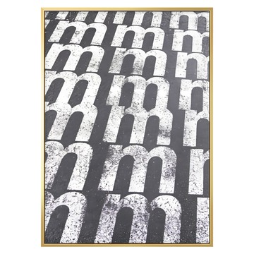 規律 Typography 掛畫  59.4 x 42cm  金色