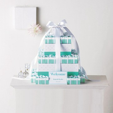 2025婚禮清新藍白套組(愛心餅乾) Mariage blue welcome heart