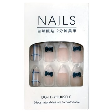 穿戴甲 立體彩繪美甲貼片24個 ZK006 快速穿戴 多種尺寸  1組
