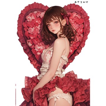 【12月新品6】07-111-0088 人物貼紙 性感情人節女孩