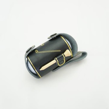 【Green】高爾夫球小球包 皮革球包雙球 聖誕禮物 球袋  球Tee收納