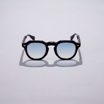 Soto 8mm 黑框漸層海洋色片 法式皇冠厚切膠卷墨鏡 Crwon Panto 板材鏡框 黑框藍片