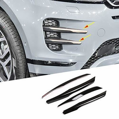 CHEYA ABS ピアノ ブラック 車フロントフォグライト 装飾ストリップ トリム レンジローバー Evoque 2020用