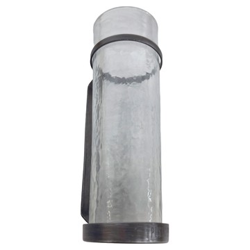 POST GENERAL 工業風錘紋玻璃直筒花器 透明 鋼  75 x 65 x 175cm