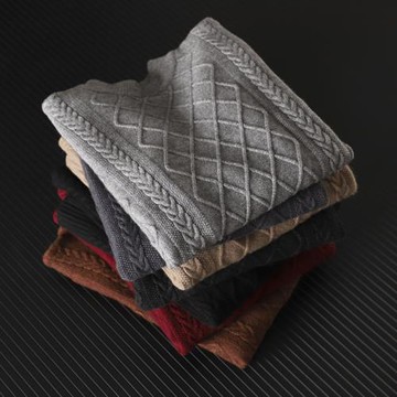 80羊絨 撿漏好貨 外貿原單秋冬休閑圓領提花加厚羊毛針織衫毛衣潮