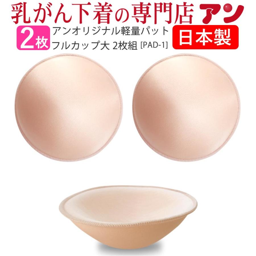 乳がん用 パット 日本製 軽い パッド ウレタンフォーム使用 手術後 全適用 フルカップ大 空洞タイプ２枚組 pad-1 LINEショッピング