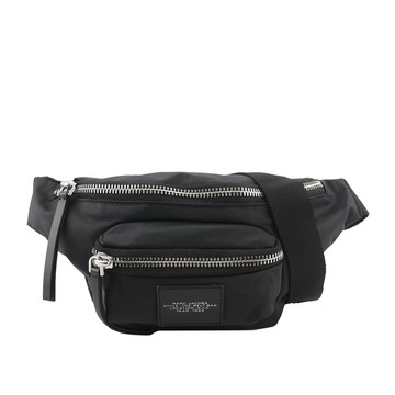 MARC  JACOBS The Biker 雙拉鍊尼龍腰包(黑色)