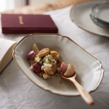 蘇克雷咖哩套裝藍和白，帶勺子