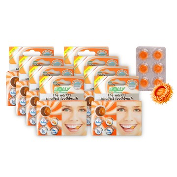 Rolly Brush 義大利進口 麗可白行動牙刷 - 水蜜桃，8盒組［集翔國際］