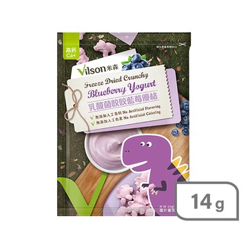 米森恐龍乳酸菌咬咬優格14g-藍莓