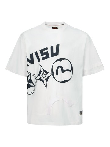 Multiple Print Deconstructed Loose Fit T-shirt