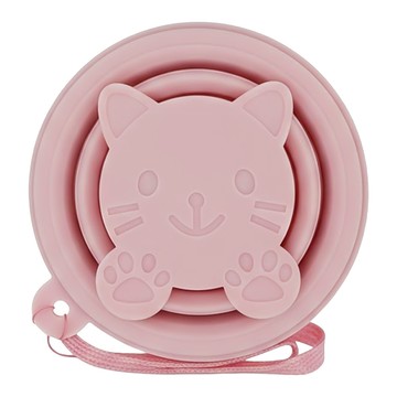 minono 米諾諾 動物造型全矽膠折疊杯附蓋 直徑8 x 8cm 160ml  顏色隨機  1個