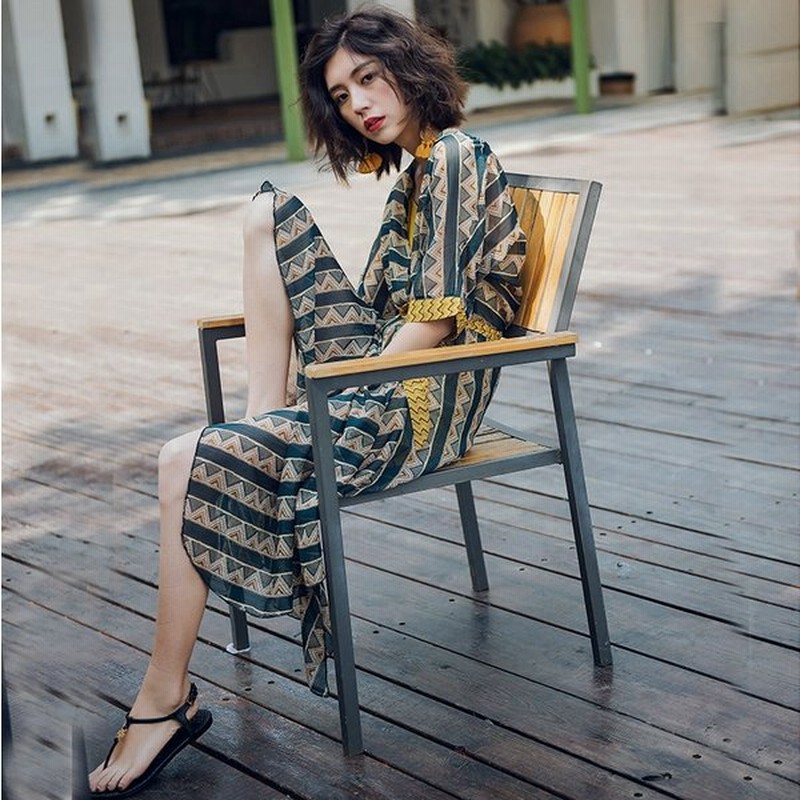 レディース ワンピース ビーチワンピース 安い おしゃれ 夏 Aラインワンピース マキシ丈ビーチワンピース リゾート 旅行 シフォン シフォン 黒と白 通販 Lineポイント最大0 5 Get Lineショッピング