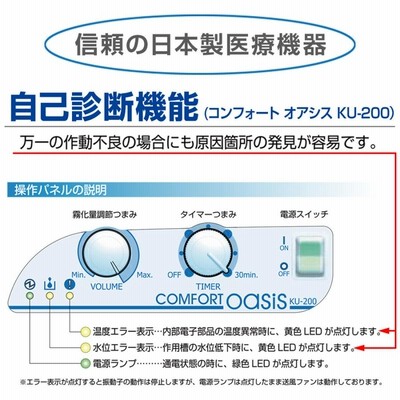 新鋭工業 超音波式ネブライザー コンフォートオアシス KU-200 ネブライザ ペット 動物 吸入器 ロングセラー | LINEブランドカタログ