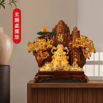 發財樹財神爺 財源滾滾招財進寶擺件 客廳店鋪收銀玄關 喬遷開業禮物