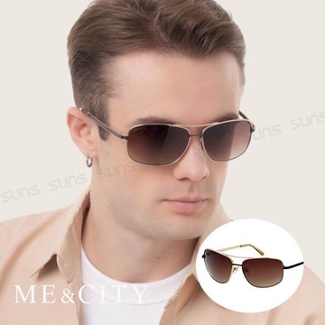 【SUNS】ME&CITY 傲氣飛行官金屬方框太陽眼鏡 抗UV400 (ME 1104 A01)
