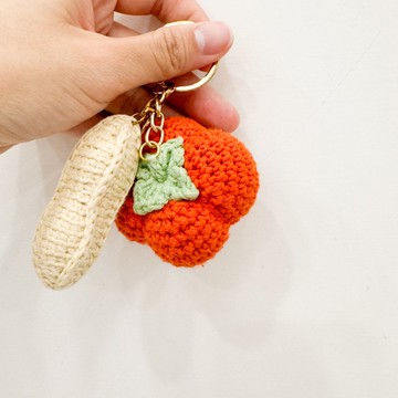 【新年手作吊飾】好柿花生毛線吊飾 春節吉祥客製