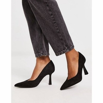 ストラディバリウス レディース パンプス シューズ Stradivarius court shoe in black
