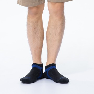 活力運動抑菌船型除臭襪(黑藍色 男M-XL)