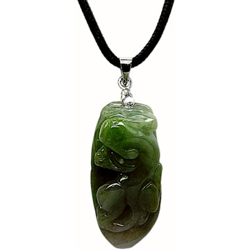 【小樂珠寶】冰綠開運辟邪貔貅 天然A貨翡翠玉石吊墜子項鍊AA15
