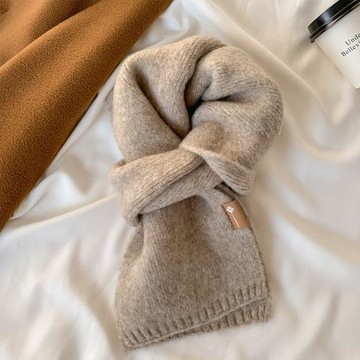 百搭女冬季軟糯針織毛線情侶圍巾