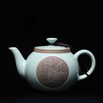 汝窯茶壺陶瓷汝窯茶具小茶壺開片汝瓷功夫茶具紅茶泡茶壺單壺西施