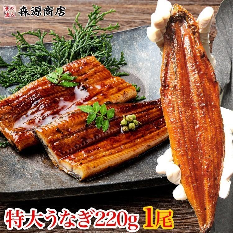 うなぎ 鰻 タレ付き 焼きウナギ 約220g 1尾 1本 特大 かば焼き 蒲焼き 中国産 冷凍便 ギフト お取り寄せ