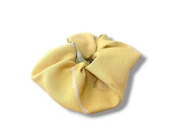 100% 純絲綢 和服布料緞帶髮圈 由留有虛線縫線的古董和服製作 獨一無二