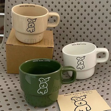 【日式醜萌小狗馬克杯】新款 小紅書同款 情侶咖啡杯 耐高溫陶瓷水杯 牛奶杯 醜萌狗 寵物狗 陶瓷杯 喝水杯 馬克杯 免運