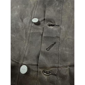 美式硬漢咔嘰帆布油蠟機車夾克 復古風 自帶舊感粗糲防水獵裝上衣