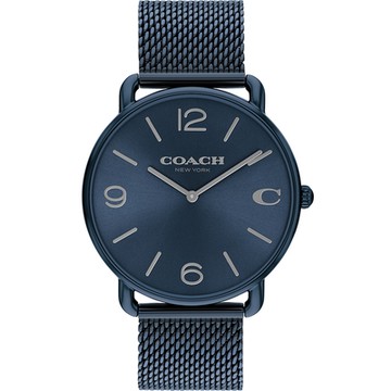 COACH C字米蘭帶男錶 母親節送禮推薦-藍/41mm CO14602650