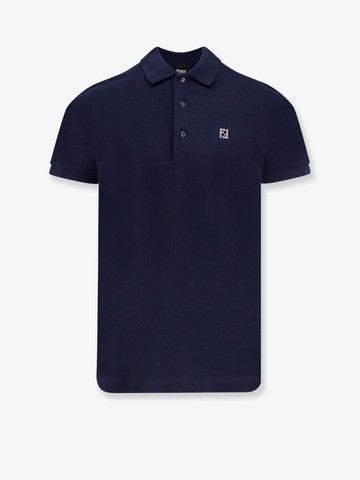 Cotton polo shirt with FF detail - FENDI - gender_Man