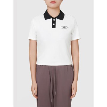 鹿島什物紀ABQ20221女士正肩修身顯瘦吸濕透氣短袖翻領T恤polo衫