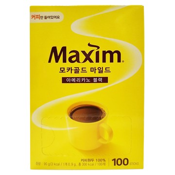 Maxim 麥心 無糖摩卡即溶咖啡 隨時享受香醇濃郁的咖啡風味  0.9g  100條  1盒