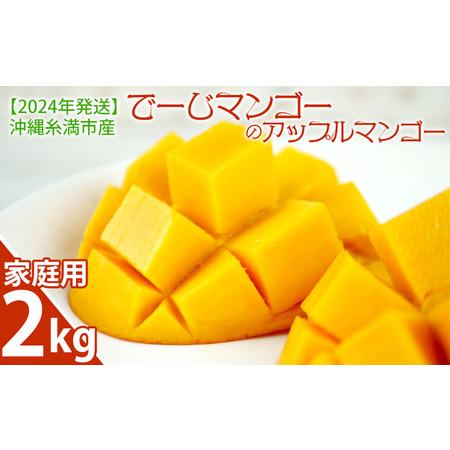 ふるさと納税 沖縄糸満市産　でーじマンゴーのアップルマンゴー2kg(家庭用) 沖縄県糸満市