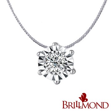 【BRILLMOND】GIA 天然鑽石 1克拉 PT950鉑金 光芒閃耀鑽墜