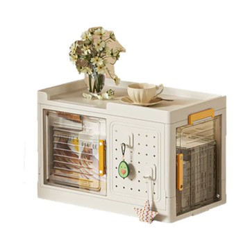 洞洞板收納箱 7230-一層 54*32*36 PP材質  奶油黃  1個