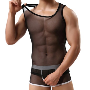 【我塑我形】性感薄紗透氣背心(黑)