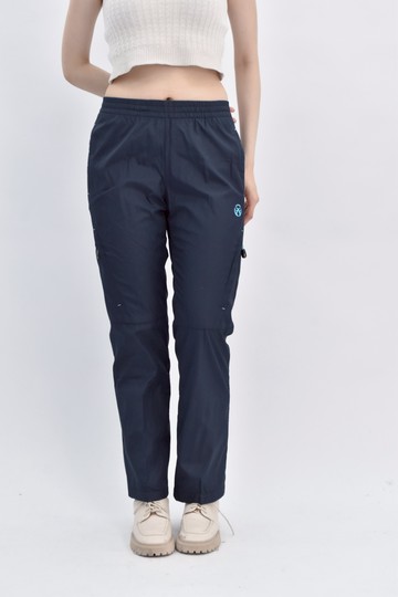 (M) firestar高腰運動鬆緊腰藍色長褲