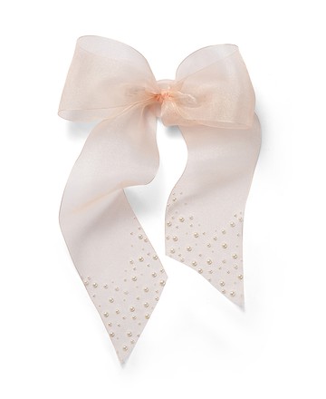 Lelet Ny Amy Faux Pearl Silk Organza Bow Barrette