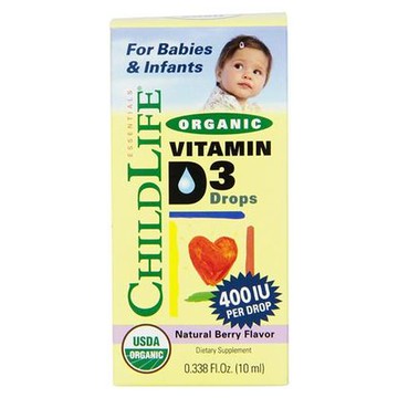 Organic Vitamin D3 for Babies and Infants 10 ml by Child Life Essentials