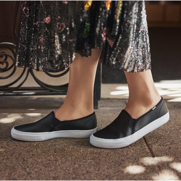 KEDS DOUBLE DECKER 經典皮革舒適休閒便鞋 9191W132630 WH59800