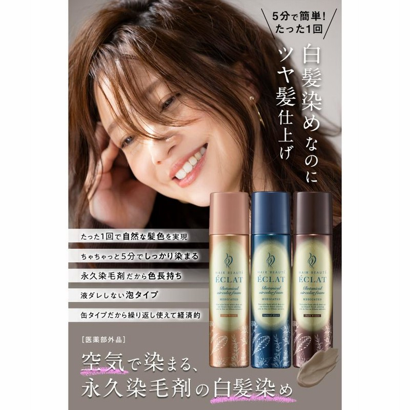 レアボーテエクラ ダークブラウン150g 2本 ①未使用 ヘアボーテ エクラボタニカルエアカラーフォーム ダーク