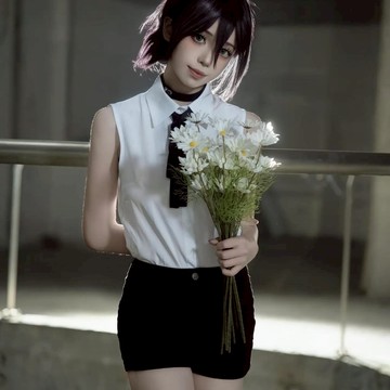 📺套裝合集💜劇場版鏈鋸人 蕾潔篇 Reze Cosplay套裝 動漫周邊 二次元cos假髮 角色扮演 真紀真 cos服裝