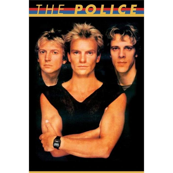 ポリス　The Police　ポスター／木製アートフレーム付　84.1×59.4cm　スティング、スチュワート・コープランド、アンディ・サマーズ