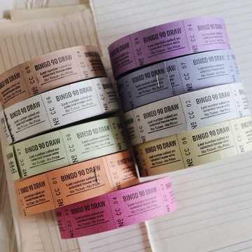 特殊稀有款 英國 古董 票據卷 bingo票 舊版 絕版 復古手帳 分裝