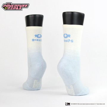 【FOOTER除臭襪】飛天小女警-粉彩漸層襪(PPG07- 藍色)