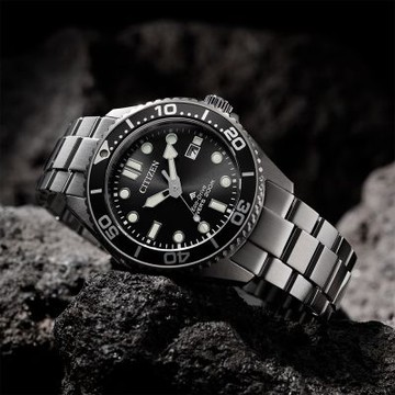 CITIZEN 星辰 PROMASTER MARINE 限量 光動能200米潛水錶 雙12購物節 送禮首選-銀x黑 BN0261-51E