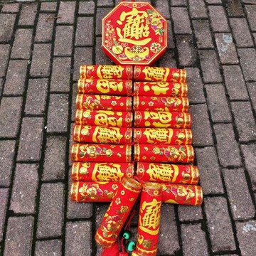 新年裝飾鞭炮掛件過年喜慶節日室內布置用品仿真鞭炮串炮仗爆竹